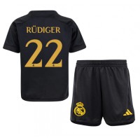 Dětský Fotbalový dres Real Madrid Antonio Rudiger #22 2023-24 Třetí Krátký Rukáv (+ trenýrky)